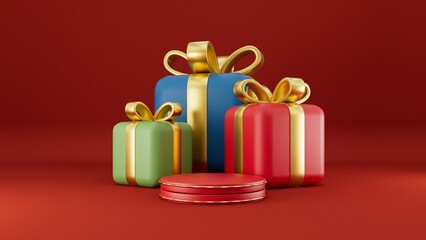 colorful christmas gifts