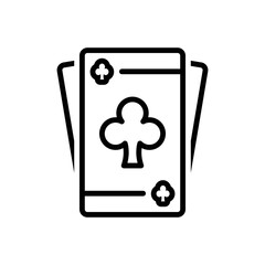 Black line icon for clubs