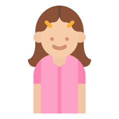 kid girl daughter family people icon