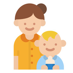 mother baby mom family people icon