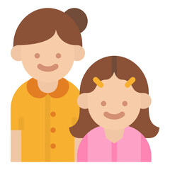 mother kid parent family people icon