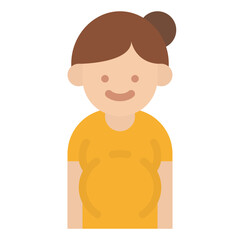 mother pregnant baby family people icon