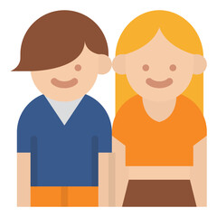 teenagers boy girl sibling people icon