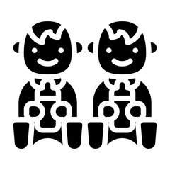 baby twins sibling family people icon