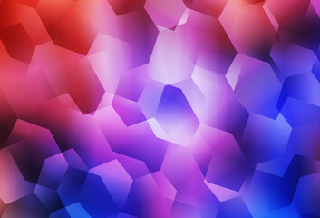 Obraz na płótnie Canvas Light Blue, Red vector background with hexagons.