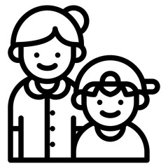 mother son parent family people icon