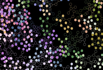 Dark Multicolor vector template with artificial intelligence structure.