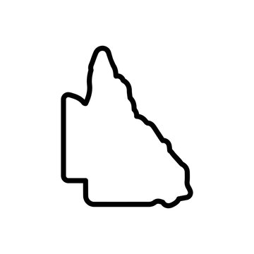 Black line icon for queensland