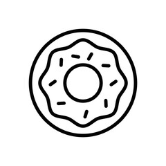 donut icon vector design template in white background