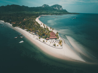 Aerial view of koh Mook or koh Muk island, in Trang, Thailand