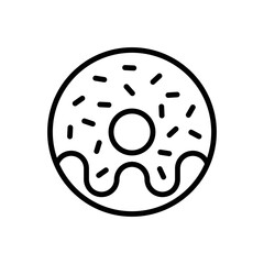 donut icon vector design template in white background