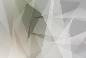 Light Gray vector template with crystals, triangles.