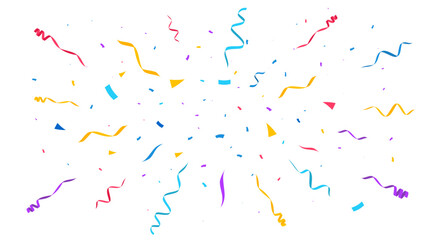 Confetti burst background. Festive backdrop. Party design with colorful confetti. Vector illustration