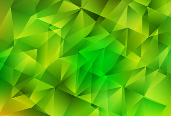 Fototapeta na wymiar Light Green, Yellow vector background with polygonal style.