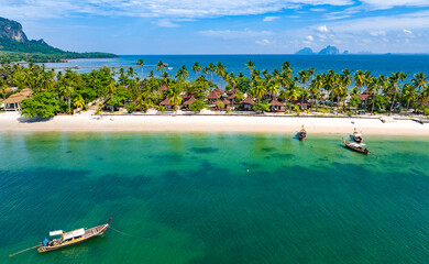Aerial view of koh Mook or koh Muk island, in Trang, Thailand - obrazy, fototapety, plakaty