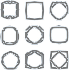 Set of decorative vector frames