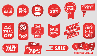 Modern sale banners and labels collection
