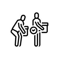 Black line icon for techniques