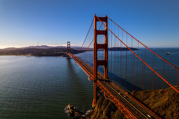Golden Gate Bridge Drone View