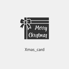 Xmas_card vector icon illustration sign