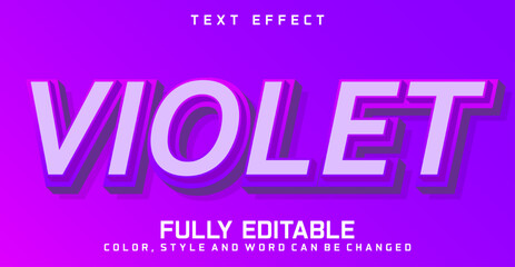 Editable violet text style effect