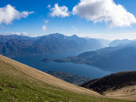 Landscape of Lake Como from Crocione mountain