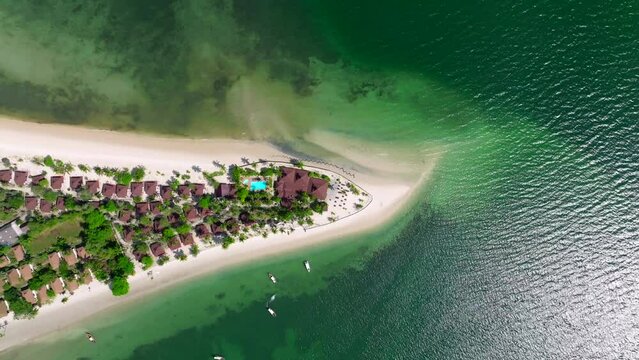 Aerial view of koh Mook or koh Muk island, in Trang, Thailand