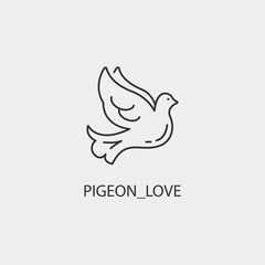 Pigeon_love vector icon illustration sign