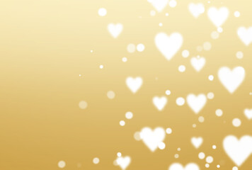 背景素材_ハート_シャンパンゴールド