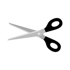 Scissors icon on transparent background.