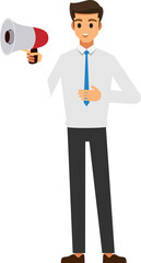 business man wear suit character