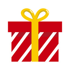 Obraz premium red gift box with bow.