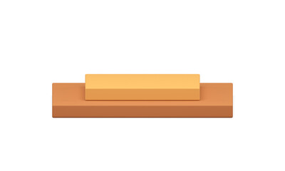 Beige 3d podium geometric level showcase promo product advertising stage realistic