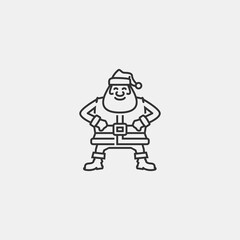 Fototapeta premium Santa vector icon illustration sign