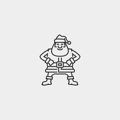 Obraz premium Santa vector icon illustration sign