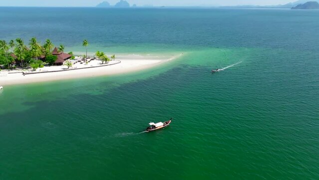 Aerial view of koh Mook or koh Muk island, in Trang, Thailand