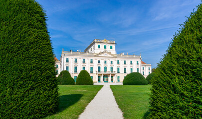 view of the Esterhazy Palace or Hungarian Versailles in Fertod