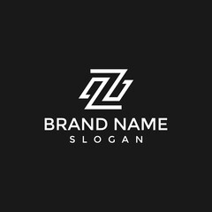 Letter Z modern Logo icon monogram design. Vector graphic design template element. black background.