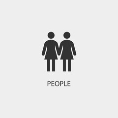 People vector icon illustration sign