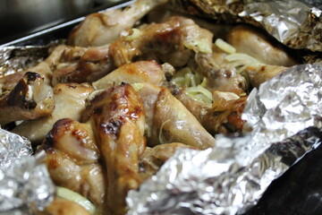 chicken legs baked in foil