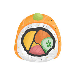 Japanese food, sushi illustration