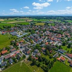Ausblick auf Andechs-Erling nahe des Ammersee in Oberbayern