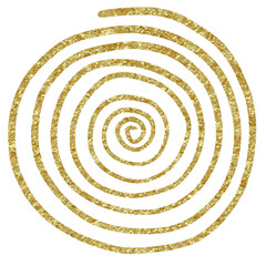 spiral golden line