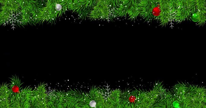 christmas green frame, Christmas frame animation