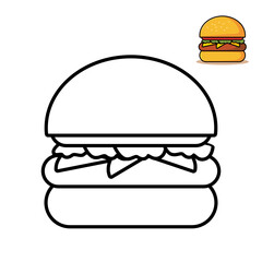 coloring burgers