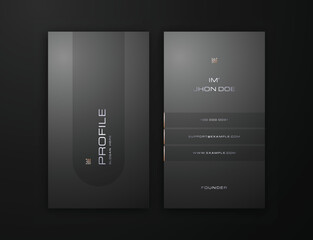 Stylish Modern Vertical Business Card Editable Template	