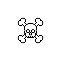 Vector sign of pirate symbol is isolated on a white background. vector illustration icon color editable.