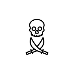 Vector sign of pirate symbol is isolated on a white background. vector illustration icon color editable.
