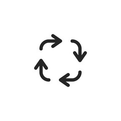 Vector sign of Recycle symbol is isolated on a white background. vector illustration icon color editable.