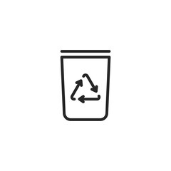 Vector sign of Recycle symbol is isolated on a white background. vector illustration icon color editable.